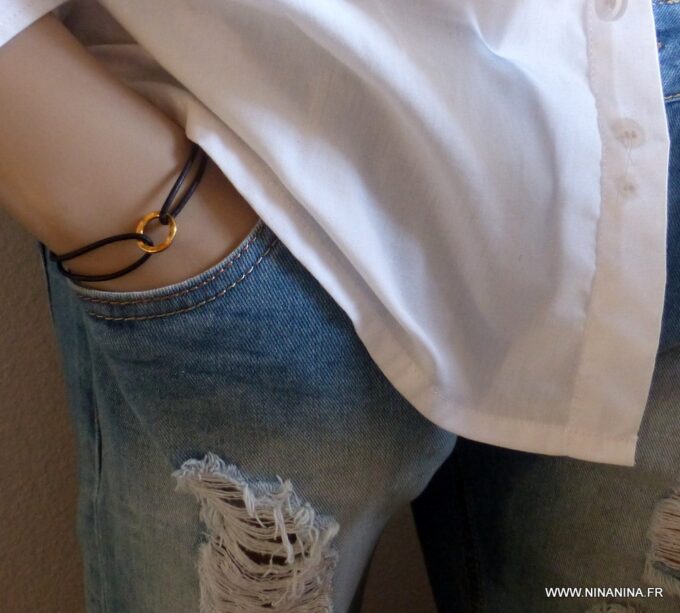 N2655h_Bracelet_cordon_cuir_argent_925_massif_plaque_or_-_Bijoux_Bracelets_en_ligne_Ninanina-1
