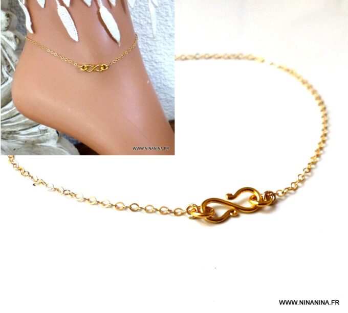 N2659h_Chaine_de_cheville_infini_plaque_or_-_Bijoux_Chaines_en_ligne_NINANINA