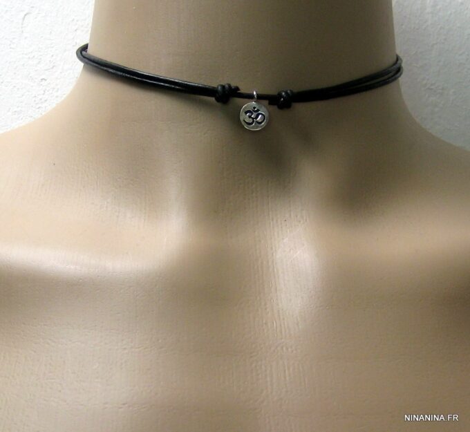 N2662terC_collier_homme_cordon_cuir_OHM_argent_massif