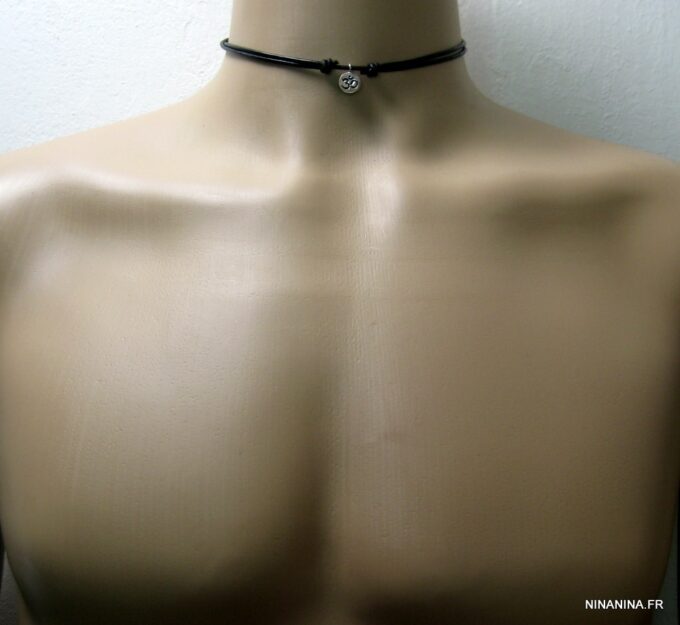 N2662terG_collier_homme_cordon_cuir_OHM_argent_massif