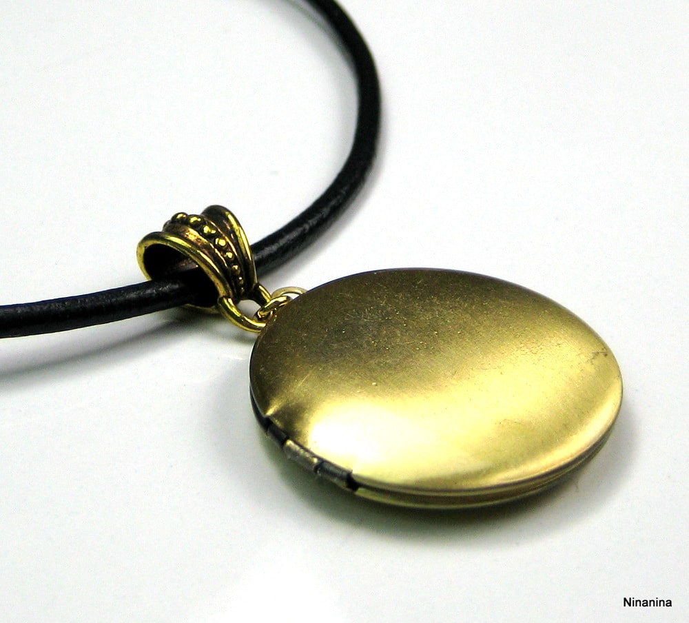 Collier cordon porte photo doré – Image 2