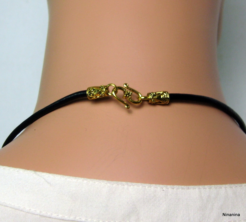 Collier cordon porte photo doré – Image 11