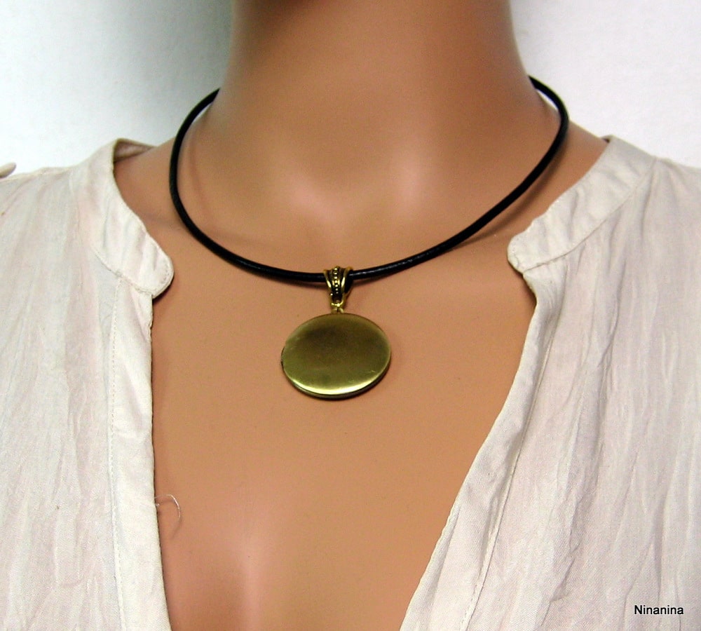 Collier cordon porte photo doré – Image 14