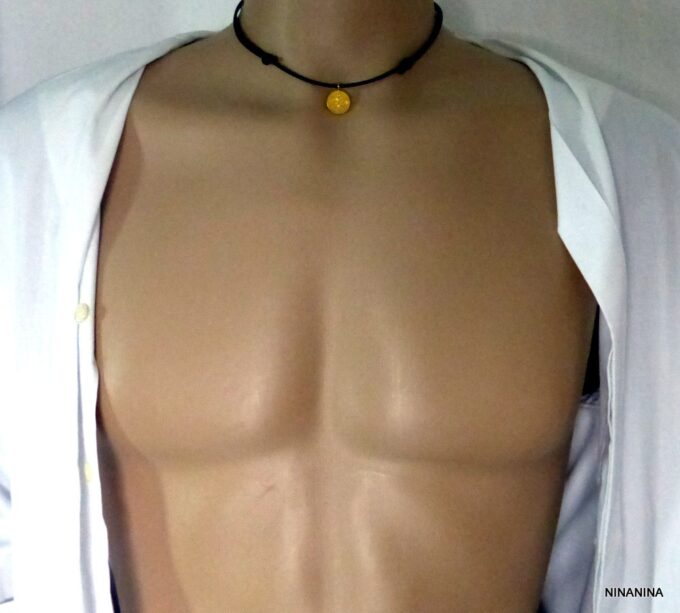 N2679d_collier_cordon_cuir_homme_pendentif_ohm_argent_massif_plaque_or-1