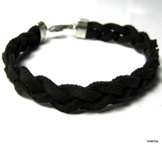 N2691tera_bracelet_daim_tresse_et_metal_argent