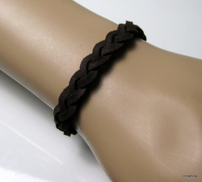 N2691terc_bracelet_daim_tresse_et_metal_argent