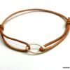 N2692terc_Bracelet_cordon_cuir_anneau_ovale_plaque_or