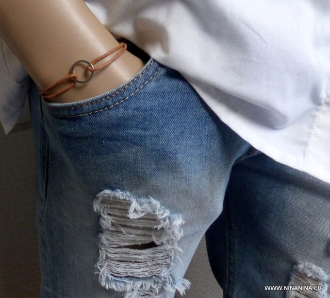 N2693f_Bracelet_homme_femme_cordon_cuir_anneau_argent_925_massif_-_Bijoux_en_Ligne_Ninanina