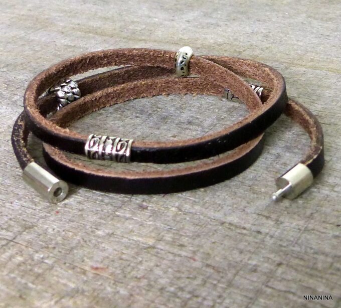 N2708terf_Bracelet_homme_cuir_3_tours_acier_inoxydable