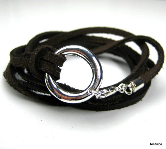 N2719tera_bracelet_wrap_cordon_daim_anneau_plaque_argent