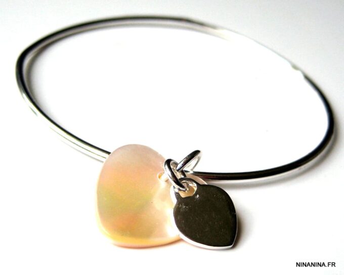 N2726_Bracelet_jonc_coeur_plaque_argent_et_nacre