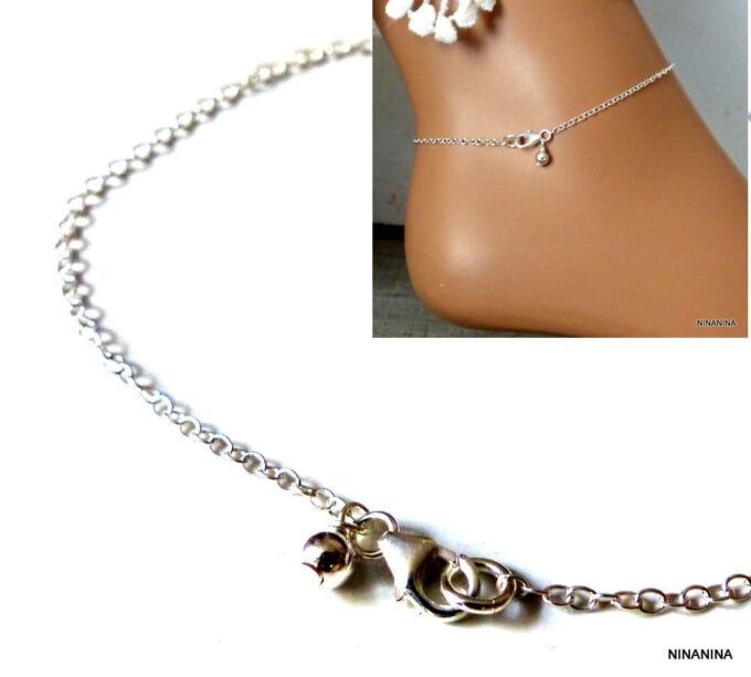 N2736tera_Chaine_de_cheville_argent_perle_massif