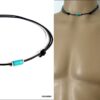 N2750_Collier_homme_cordon_cuir_argent_massif_perle_tube_bois_turquoise
