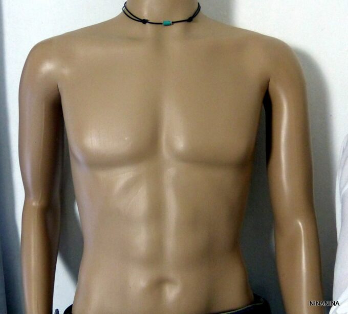 N2750h_Collier_homme_cordon_cuir_argent_massif_perle_tube_bois_turquoise