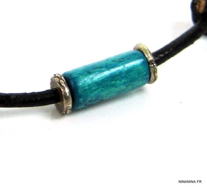 N2750terb_collier_cordon_cuir_argent_massif_bois_turquoise