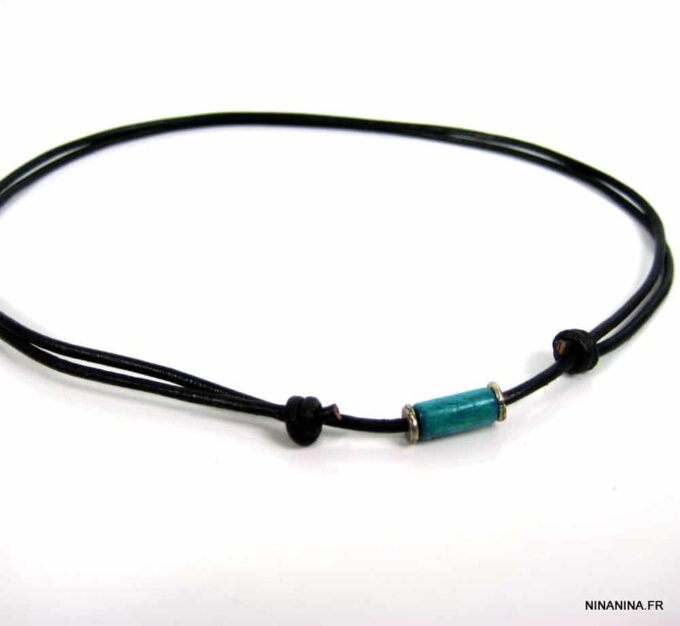 N2750terd_collier_cordon_cuir_argent_massif_bois_turquoise
