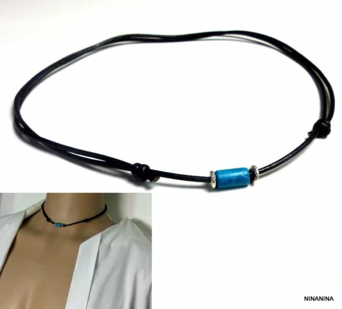 N2750terd_collier_homme_cordon_cuir_argent_massif_perle_bois_turquoise