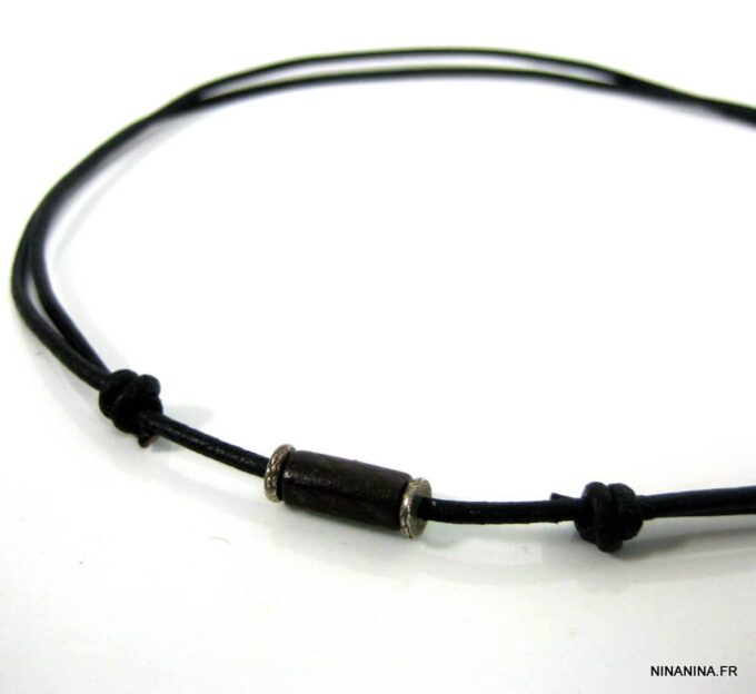 N2750terh_collier_cordon_cuir_argent_massif_bois_turquoise