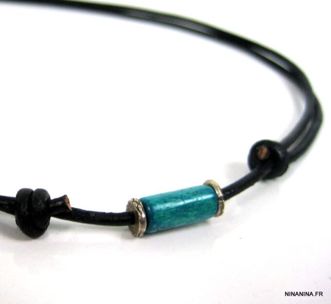 N2750teri_collier_cordon_cuir_argent_massif_bois_turquoise