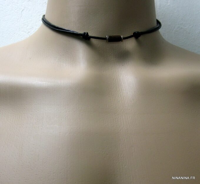 N2750terp_collier_cordon_cuir_argent_massif_bois_turquoise