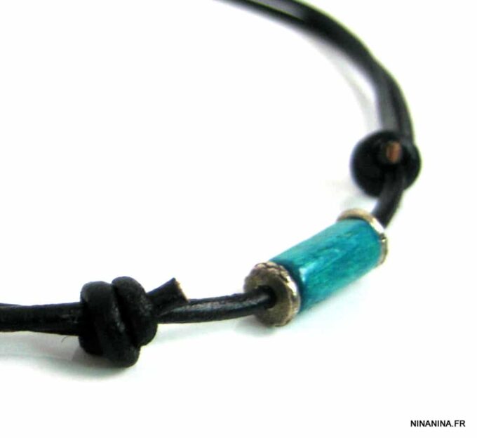 N2750terr_collier_cordon_cuir_argent_massif_bois_turquoise