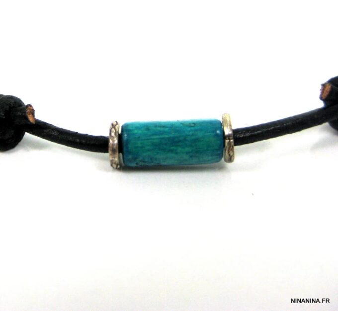 N2750ters_collier_cordon_cuir_argent_massif_bois_turquoise