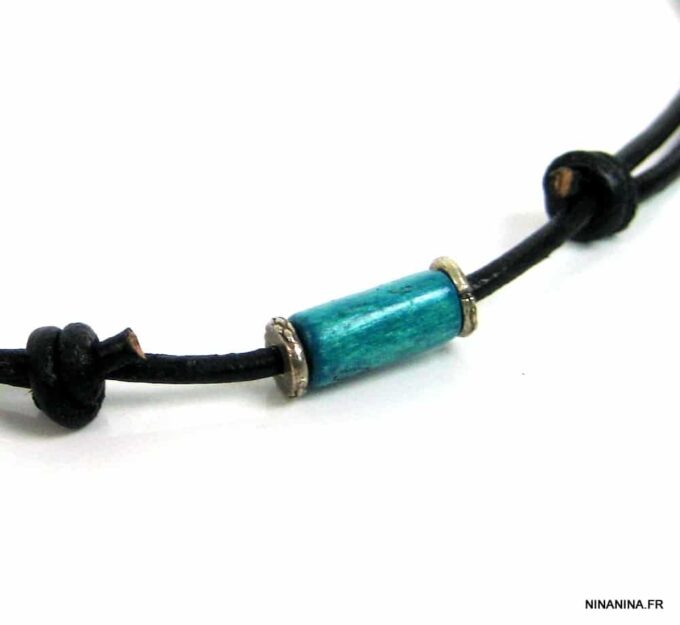 N2750tert_collier_cordon_cuir_argent_massif_bois_turquoise