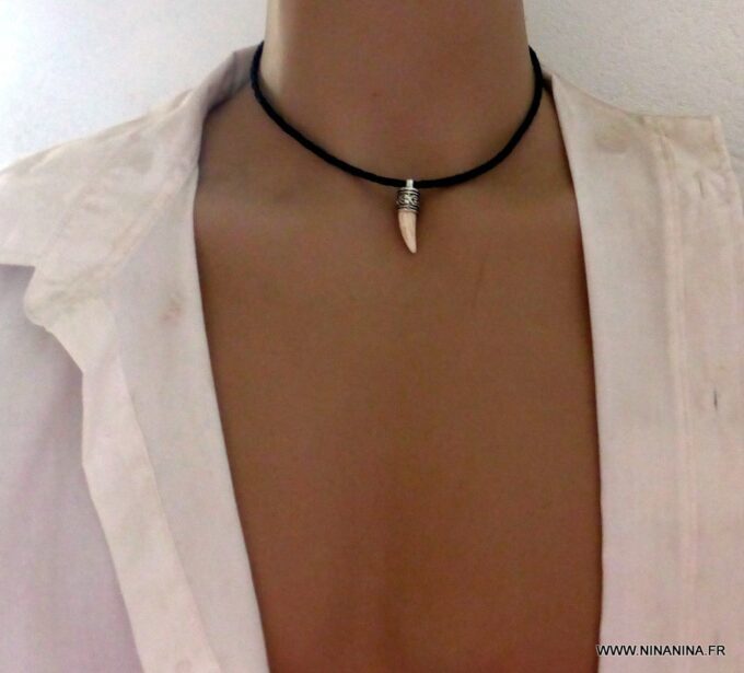 N2765a_Collier_homme_cuir_tresse_dent_de_tigre_-_Bijoux_Colliers_en_ligne_Ninanina-1