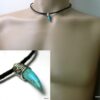 N2765terf_collier_homme_cordon_cuir_tresse_et_corne_turquoise-1