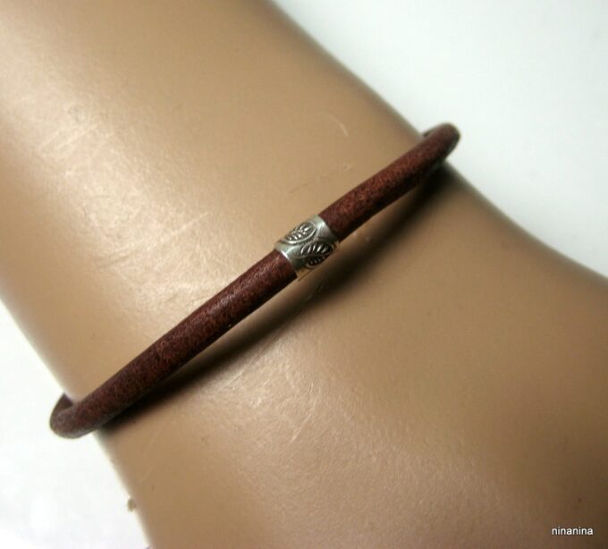 N2774terc_bracelet_homme_cuir_et_bague_argent_massif
