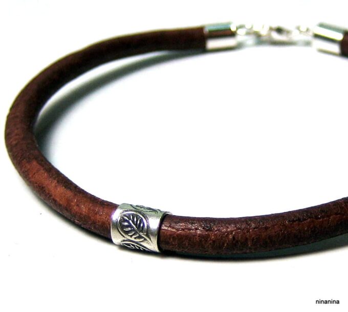 N2774terg_bracelet_homme_cuir_et_bague_argent_massif
