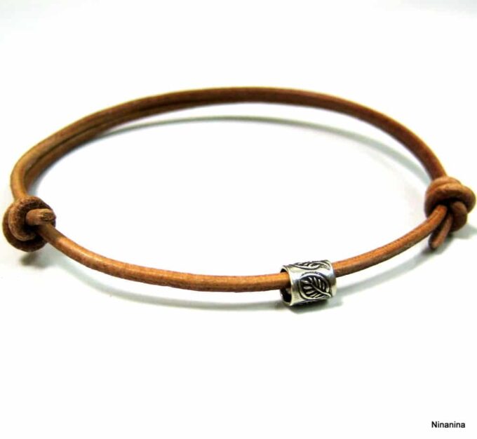 N2776terb_bracelet_cordon_cuir_tube_argent_massif