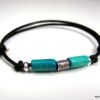 N2778terc_bracelet_cordon_cuir_et_turquoise_argent_massif