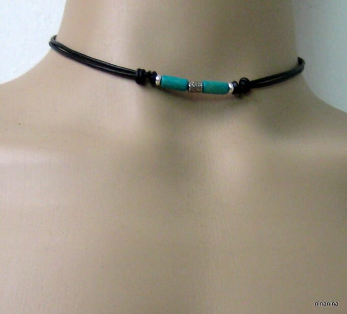 N2779terb_collier_cordon_cuir_et_argent_massif