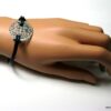N2826terf_bracelet_cordon_cuir_et_rosace_filigranee_argent