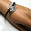 N2826terg_bracelet_cordon_cuir_et_rosace_filigranee_argent