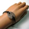 N2826terh_bracelet_cordon_cuir_et_rosace_filigranee_argent