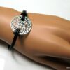 N2826teri_bracelet_cordon_cuir_et_rosace_filigranee_argent