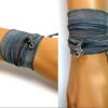 N2838c_Bracelet_femme_wrap_lien_soie_gris_chakra_ohm_metal_argent