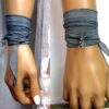N2838e_Bracelet_femme_wrap_lien_soie_gris_chakra_ohm_metal_argent