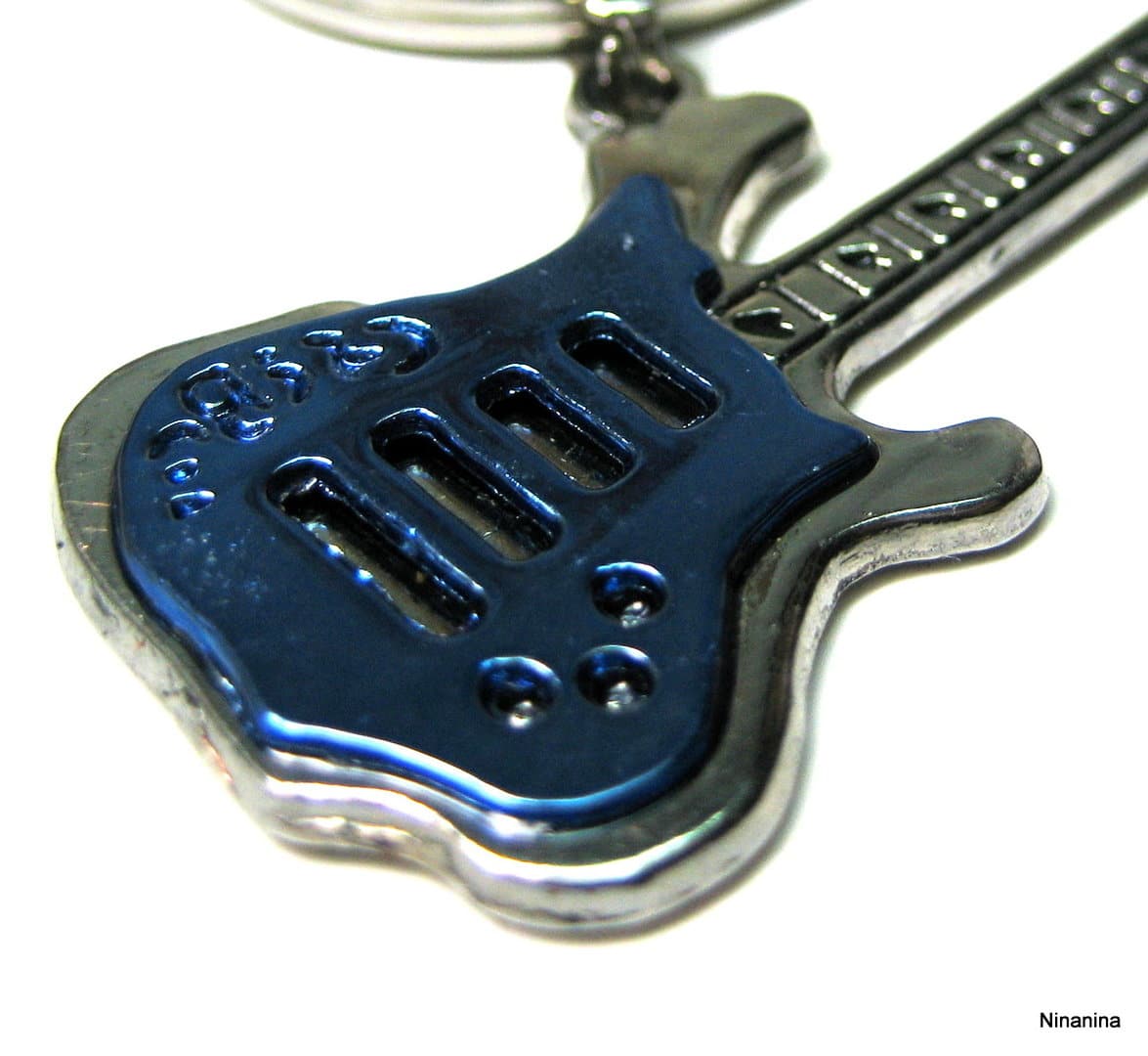 Porte-Clef Guitare Electrique bleu