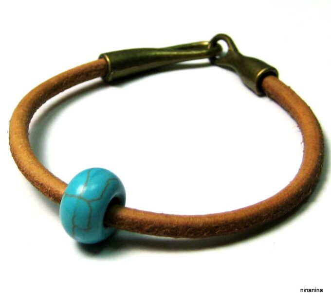 N2898tertere_bracelet_homme_cuir_et_turquoise