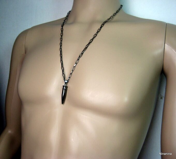 N2900tere_collier_balle_revolver_acier_inoxydable