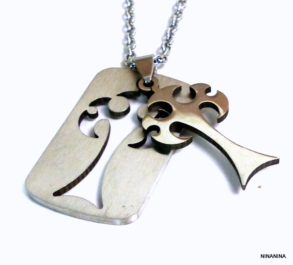 Collier homme croix arbre de vie Acier inoxydable – Image 11