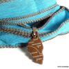 N2917a_Bracelet_wrap_soie_lavee_turquoise_pendentif_CORSE_acier_inoxydable_-_Bijoux_Bracelets_en_ligne_NINANINA