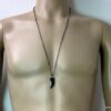 N2926terc_collier_long_homme_dent_de_requin_noire