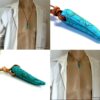 N2960bis Collier pendentif corne turquoise homme lacet cuir naturel - Bijoux Colliers en ligne Ninanina