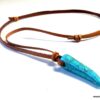 N2960ter_Collier_homme_cuir_dent_de_tigre_corne_turquoise
