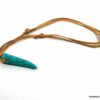 N2960terd_collier_homme_cuir_corne_turquoise