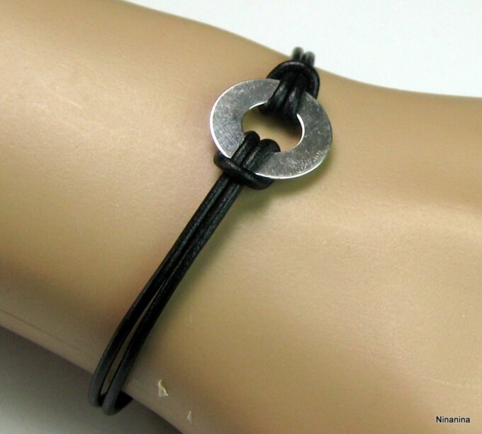 N2980terb_bracelet_cible_cuir_et_argent_massif
